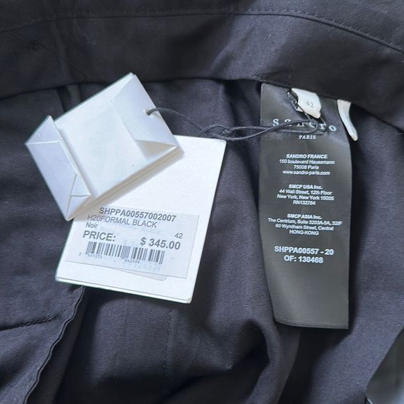 Sandro Classic Suit Pants Black Size 42 - Picture 7 of 10